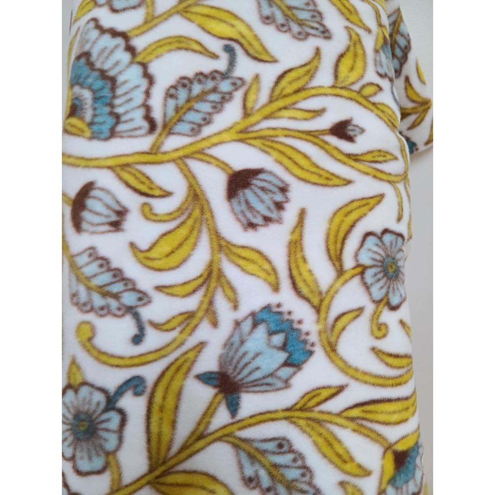 2.5 Yards Heritage‎ Floral Anti Pill Plush Fleece Fabric Floral Pattern - Picture 3 of 4